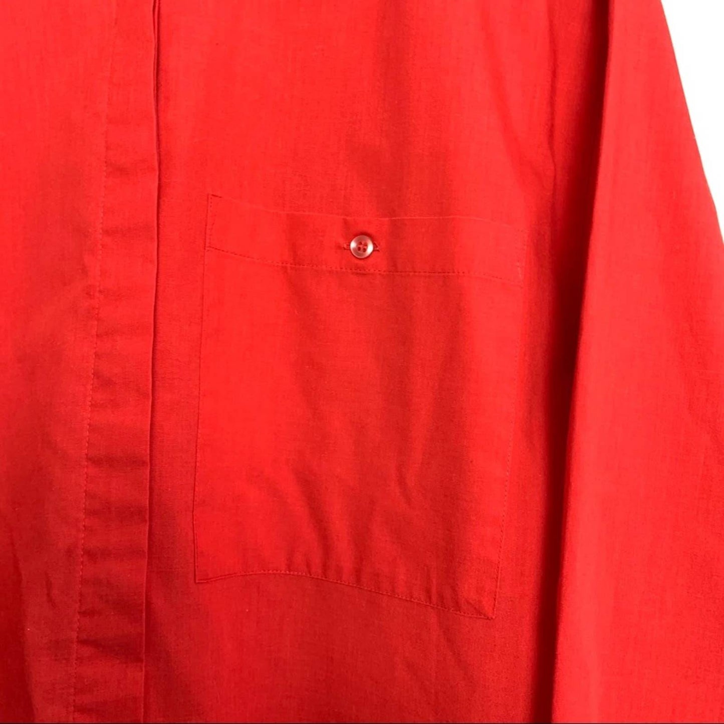 80s Diane Von Furstenberg Button Down Collared Shirt Size Medium Red Orange