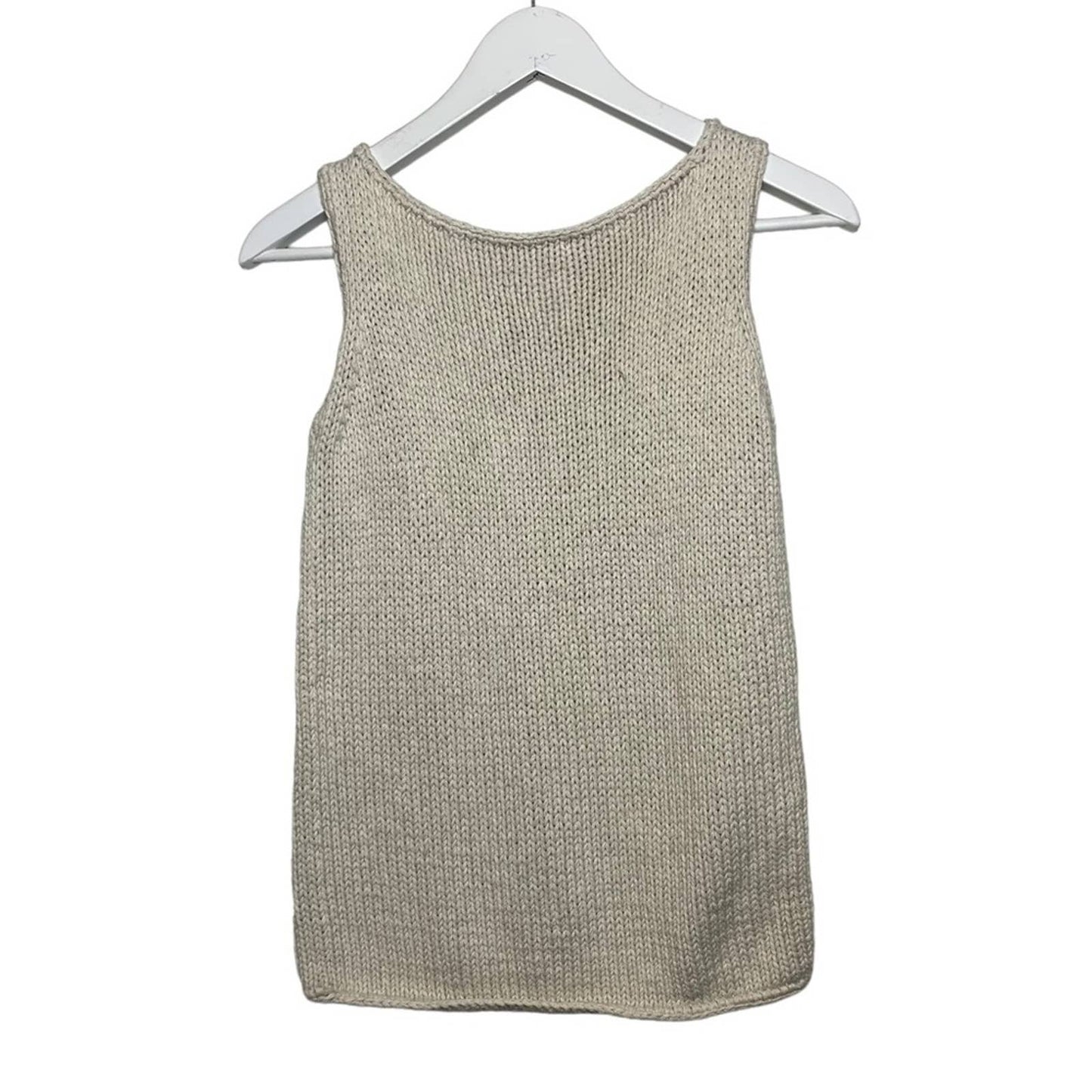 Vintage Michael Kors Cream Knit Tank Top Vest Cotton