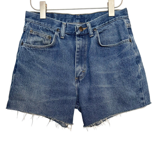 Vintage 90s High Rise Jean Short Mom Raw Hem Cut Offs BCC Blues Cotton 28