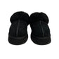 Ugg Disquette Slippers Platform Slip On Sheepskin Suede Black 8
