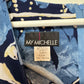 Vintage 90s My Michelle Mini Dress Blue Abstract Print Short Sleeves 9/10