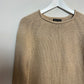 J. Crew Mercantile Roll Neck Sweater Chunky Knit Beige Tan Cotton