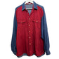 Vintage 90s High Advantage Denim Jean and Red Button Up Collared Shirt XL