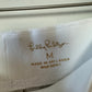 Lilly Pulitzer Linen Pants Beach Palazzo White Wide Leg Straight Mid Rise Medium