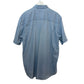 Vintage 90s Izod Denim Shirt Short Sleeve Button Down Chambray Cotton Medium