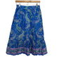NWT Talbots Tiered Midi Skirt Blue Purple Paisley Garden Pull on Medium