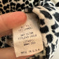 Vintage 90s Y2K Body Action Design Velvet Baby Tee Black and White Leopard Print Short Sleeve Medium