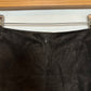 Akris Punto Suede Leather Skirt A Line Switzerland Brown Grey Slits 10