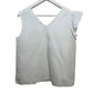 J. McLaughlin Athena Linen Blouse White Sleeveless Top Ruffle Small
