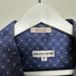 Vintage 90s Pierre Cardin Button Down Collared Shirt Blue Geometric Cotton XL
