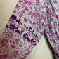 Hemant & Nandita Layla Smocked Waist Mini Dress Purple Sequins Long Sleeve XS