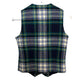 Vintage Plaid Wool Vest Suit Navy Blue Green Scott The Kilt Maker