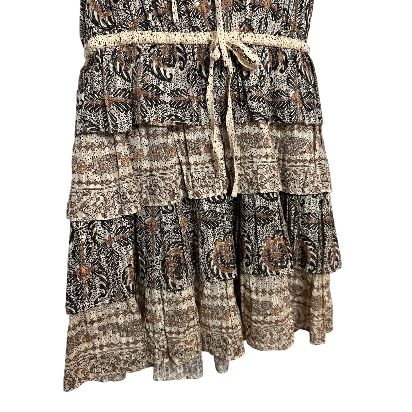 Ulla Johnson Kaitlyn Dress Yarrow Mini Short Sleeve Tiered Ruffle Skirt 6