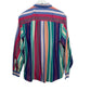 Vintage 90s Talbots Rainbow Bold Striped Button Up Collared Shirt Cotton Medium