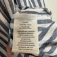 Melissa Nepton Orli Striped Blouse Top Long Sleeve Navy Linen Cotton Large