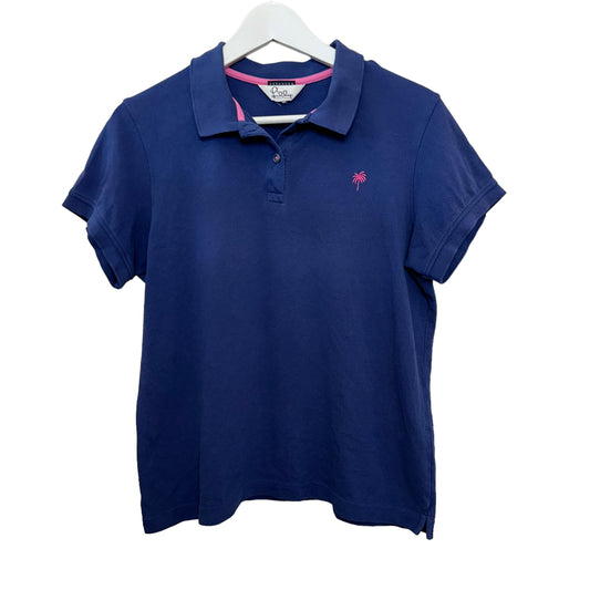 Y2K Lilly Pulitzer Navy Blue Polo Shirt Collared