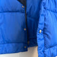 Vintage 70s Camel Goose Down Puffer Vest Goose Feathers Blue Striped Orange Large