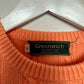 Vintage Greenwich Cable Knit Sweater Orange Sherbet Chunky Cotton Large