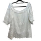 Love Johnny Was Eri Off The Shoulder Top White Eyelet Blouse Large