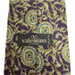Vintage 80s Valentino Tie 100% silk Purple Green Paisley Floral