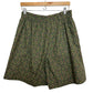 Vintage 90s Robbi Shorts Floral High Rise Olive Green Made in the USA Cotton 32