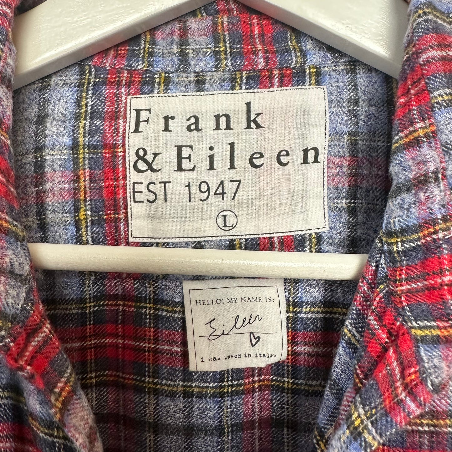 Frank & Eileen Eileen Relaxed Button Up Shirt Plaid Flannel Large