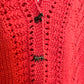 Vintage 90s Susan Bristol Sweater Vest Knit Crochet Coral Pink Medium
