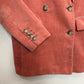 Banana Republic Rivoli Oversized Corduroy Blazer Jacket Pink Double Breasted 6