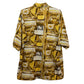 Vintage 90s Par Excellence Shirt Abstract Short Sleeve Button Down Collared Yellow XL