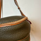 Vintage Dooney and Bourke Horseshoe Bag Crossbody Green All Weather Leather