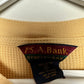 Vintage 90s Jos A Bank Thermal Shirt Waffle Knit Yellow Henley Cotton Medium