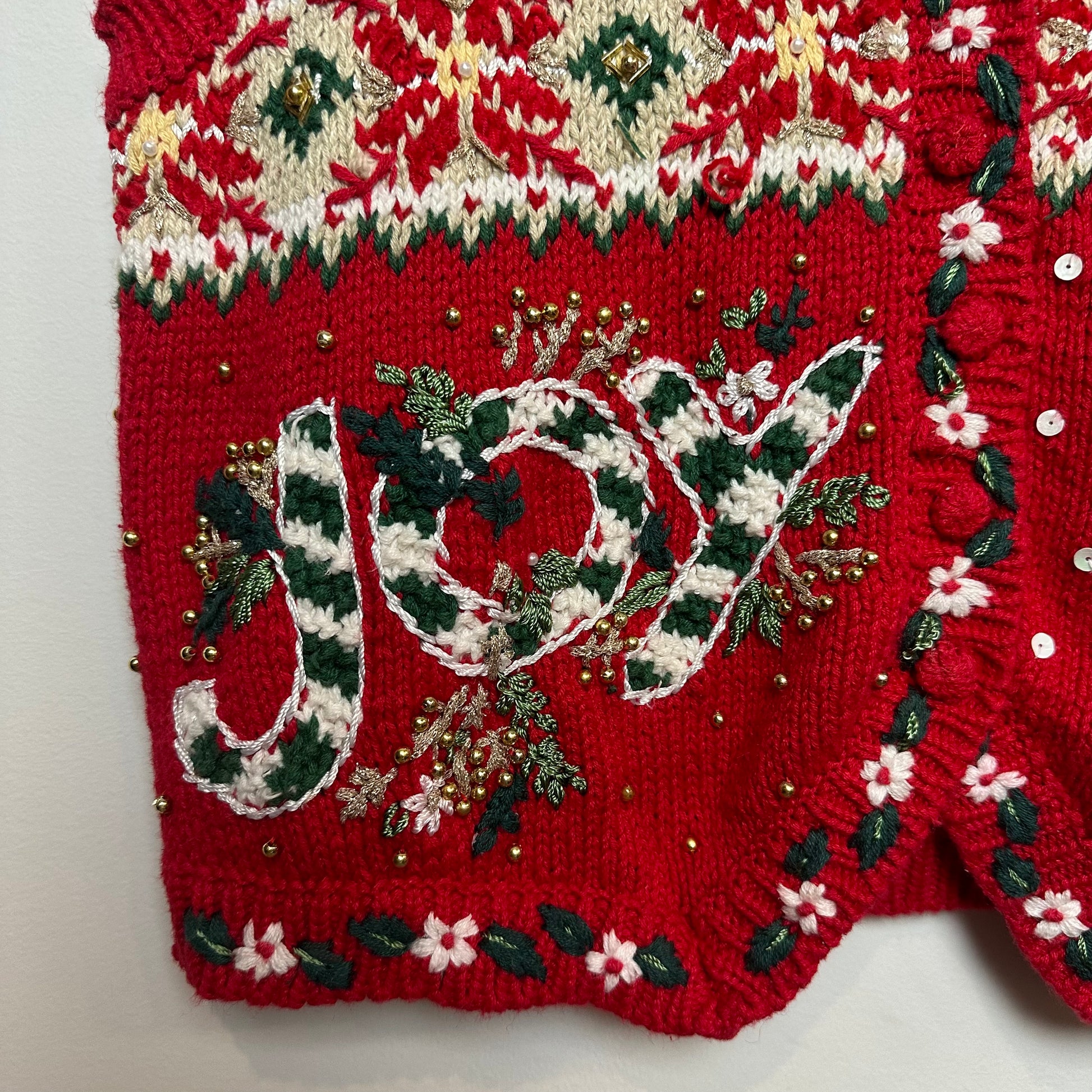 Vintage 90s Heirloom Collectibles Christmas Holiday Sweater Vest