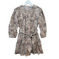 Sea New York Calla Belted Tunic Dress Mini Cheetah Leopard Long Sleeve Brown 4