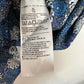Banana Republic Floral Short Sleeve Button Down Shirt Blue White XL