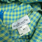 Vintage 90s Blondie and Me Lime Green and Blue Gingham Mini Dress Tie Back XS