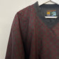 Vintage 90s Forrester's Pullover Windbreaker Golf Maroon Printed Large