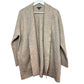 Eileen Fisher The Icons The Kimono Jacket Cardigan Sweater Open Front Beige Wool Small