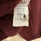 Marine Layer Colette Button Up Top Blouse Long Sleeve Maroon Burgundy Gauze S