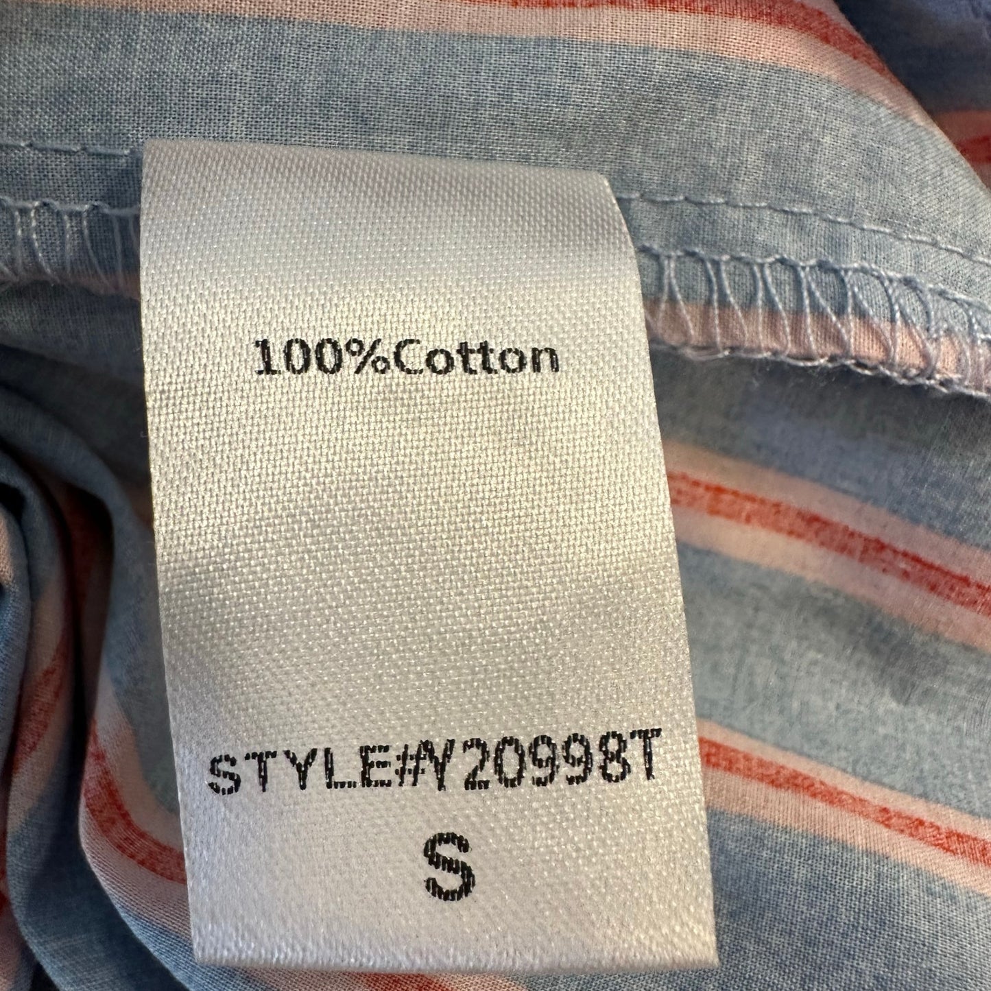 Tuckernuck Pomander Place Striped Lara Dress Shirt Midi Blue Red Cotton Small