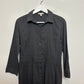 Eileen Fisher Shirtdress Button Down Collared Dress Charcoal Gray 3/4 Sleeve XS