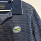Retro Greg Normal Golf Polo Navy Blue Geometric Pattern Wente Vineyards Cotton XL