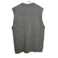 Vintage Eddie Bauer Cable Knit Sweater Vest Gray V Neck 100% Lambswool XL Tall