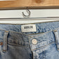 Agolde Merrel Jeans Mid Rise Straight Slim Raw Edge Hem 30