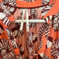 Anthropologie The Shelbie Tiered Mini Dress Coral Seashells Ammonite XSP