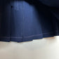 Vintage Head Pleated Mini Skirt Navy Blue 27