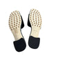 Tory Burch Bombe Miller Slide Slip Resistant Sandals Low Block Heel Black Leather 6