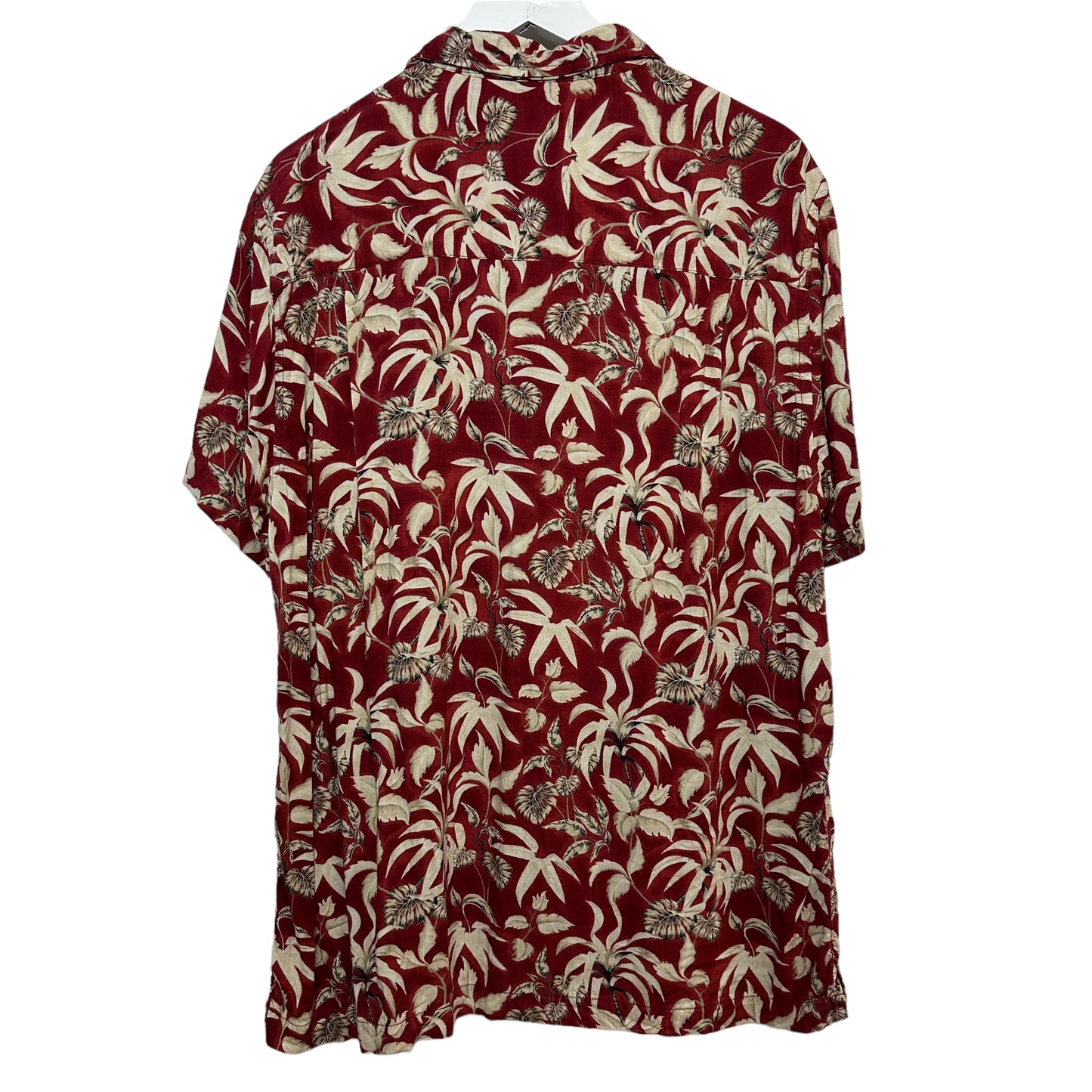 Steve and Barry's Tropical Print Hawaiian Floral Short Sleeve Button Down Shirt Large