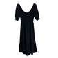 Hill House Home The Nap Dress The Louisa Black Crepe Midi Dress Short Sleeve XS