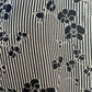 Diane Von Furstenberg Silk Blouse Navy Blue and white Floral Henley 2