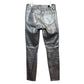 Paige Verdugo Ankle Silver Metallic Coated Denim Pants Skinny Mid Rise 27